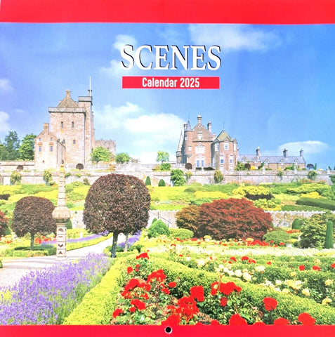 2025 Scenes Square Wall Calendar Scenic Landscapes Castles Cathedrals Cities