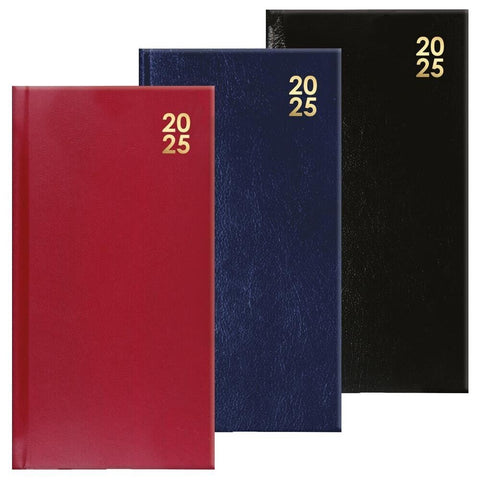 2025 Slim Hard Back Week to View Diary Planner Organiser WTV W2V Pocket Bag Work