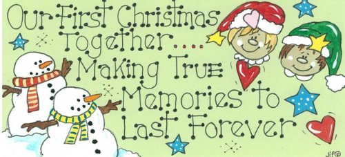 Our First Xmas Together Wall Door PVC Sign Plaque Fun Novelty