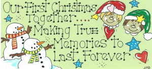 Our First Xmas Together Wall Door PVC Sign Plaque Fun Novelty