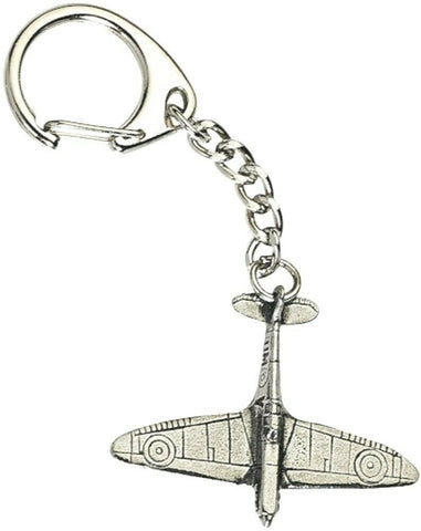 Silver Pewter Spitfire Keyring