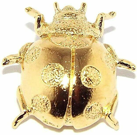 Ladybird Badge Pin Gold Plated Pewter Lapel Souvenir Gift Hat Coat Bag Lady Bug