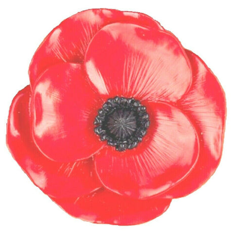 Red Poppy Resin Fridge Magnet